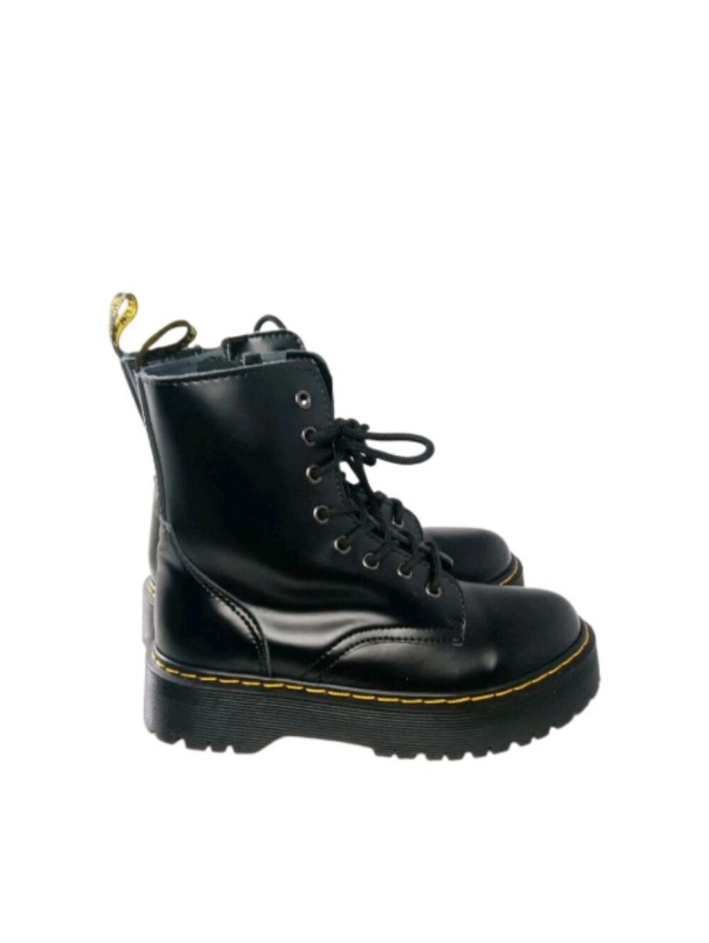 Dr. Martens Jadon Boots Smooth Leather Platforms Women's Size 9 Black